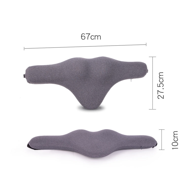 Slow Rebound Memory Foam Lumbar Pillow Neck Pillow Car Headrest(Grey) - free shipping - PMC TechLife - Order now!
