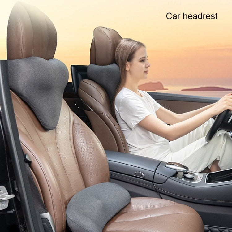 Slow Rebound Memory Foam Lumbar Pillow Neck Pillow Car Headrest(Grey) - free shipping - PMC TechLife - Order now!