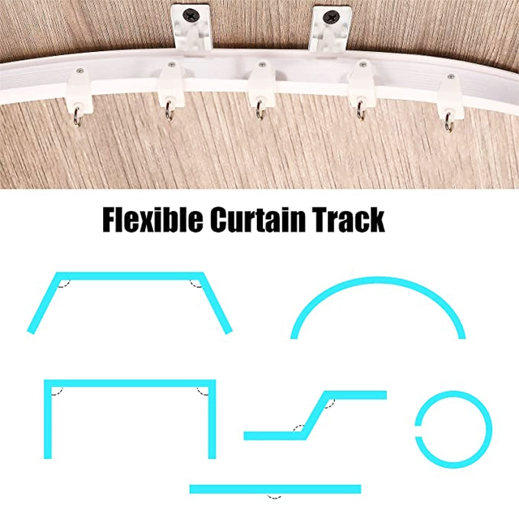 Model Steel Track Set Flexible Silent Slide Track Track with Hooks, Size: 4m - Curtain Decorative Accessories by PMC TechLife | Online Shopping South Africa | PMC TechLife | Buy Now Pay Later Mobicred