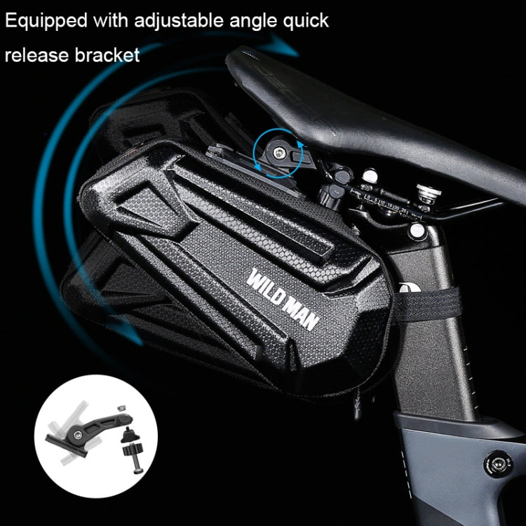 WILD MAN XT7 1.2L Mountain Bike EVA Hard Shell Waterproof Wear-resistant Tail Bag(Twill Style) - free shipping - PMC TechLife - Order now!