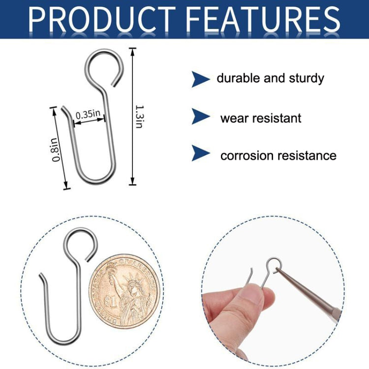 20PCS Metal Hook Set Curtain Easy Replacement Hook Accessories - Curtain Decorative Accessories by PMC TechLife | Online Shopping South Africa | PMC TechLife