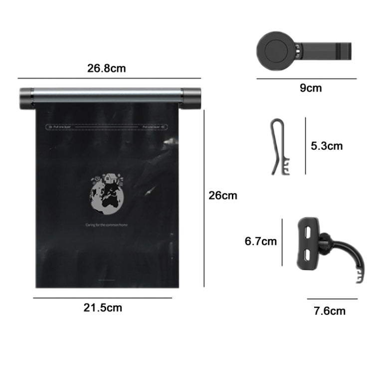 Car Mounted Garbage Bag  Folding Hanging Cleaning Organiser(Titanium Grey) - Stowing Tidying by PMC TechLife | Online Shopping South Africa | PMC TechLife | Buy Now Pay Later Mobicred