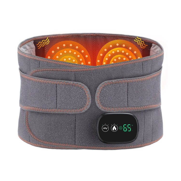 USB Charging Red Light Heating Massage Lumbar Belt Warming Waist Belt(Gray) - free shipping - PMC TechLife - Order now!
