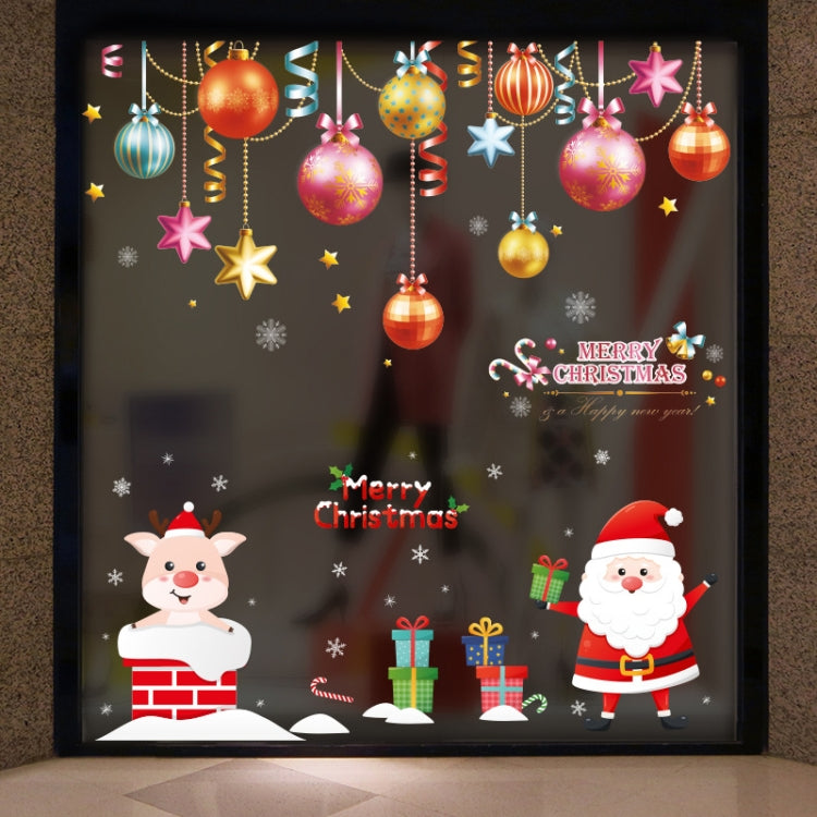 Santa Claus Hanging Stickers Shop Window Glass Door Living Room Wall Stickers(6305) - Christmas Stickers by PMC TechLife | Online Shopping South Africa | PMC TechLife | Buy Now Pay Later Mobicred