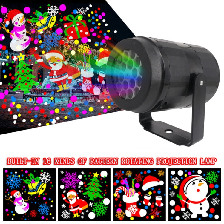 4W LED Snowflake Christmas Decoration Projector Light with 16 Patterns, Spec: EU Plug - Decoration Lamps by PMC TechLife | Online Shopping South Africa | PMC TechLife
