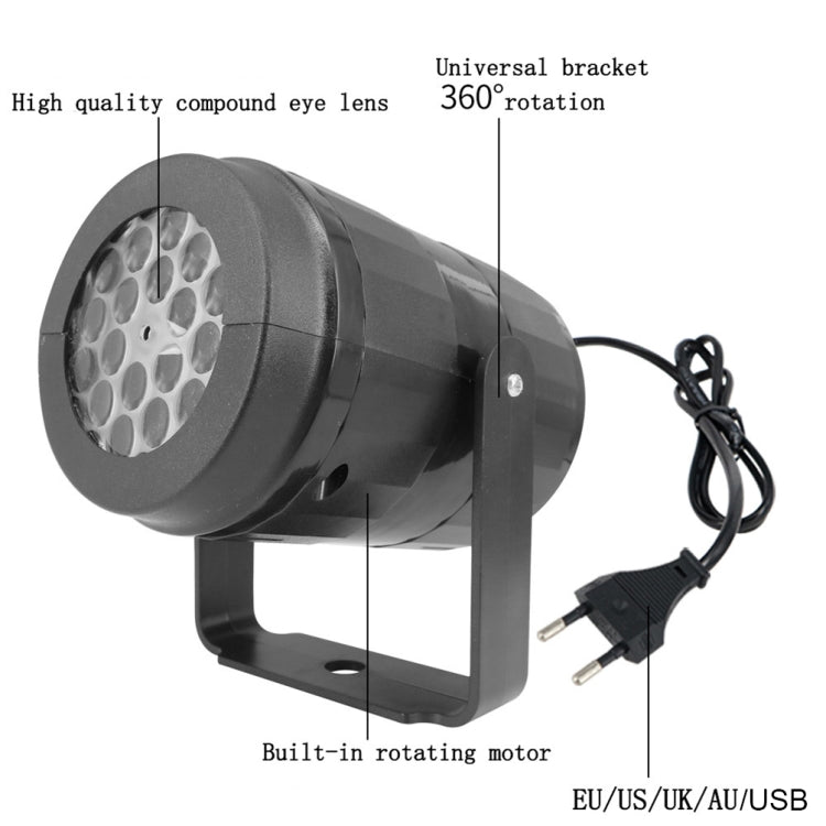4W LED Snowflake Christmas Decoration Projector Light with 16 Patterns, Spec: EU Plug - Decoration Lamps by PMC TechLife | Online Shopping South Africa | PMC TechLife