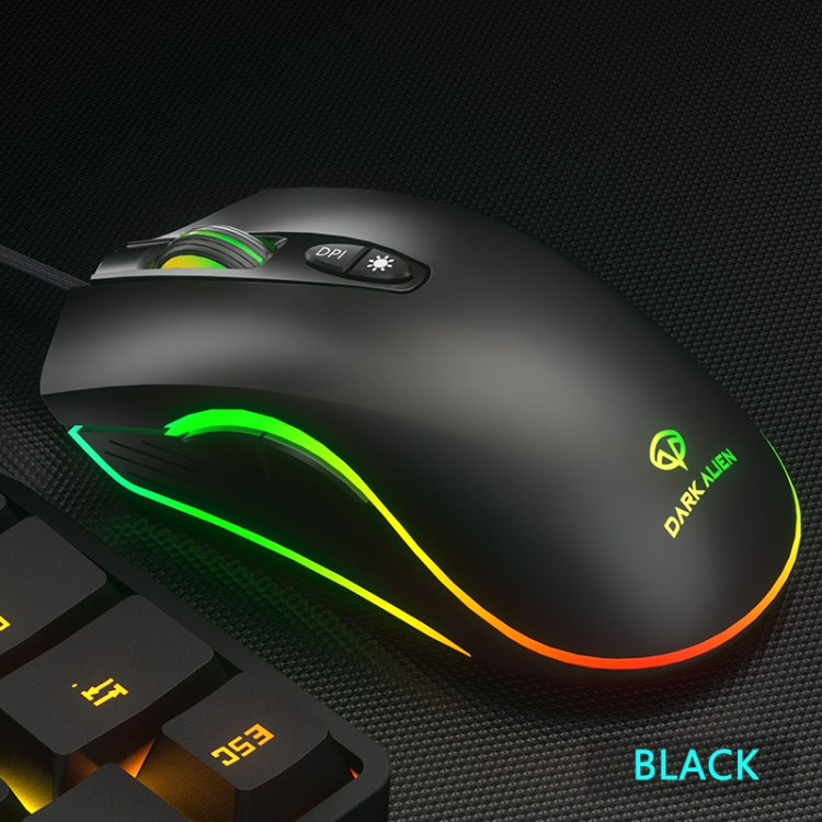 Dark Alien V600 7 Keys Office Computer Business Mouse, Cable Length: 1.42m(Black) - Wired Mice by Dark Alien | Online Shopping South Africa | PMC Jewellery | Buy Now Pay Later Mobicred