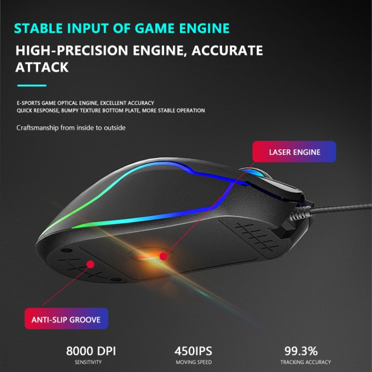 Dark Alien V600 7 Keys Office Computer Business Mouse, Cable Length: 1.42m(Black) - Wired Mice by Dark Alien | Online Shopping South Africa | PMC Jewellery | Buy Now Pay Later Mobicred