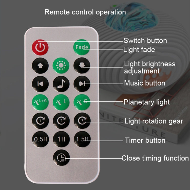 K-1106 Flying Saucer Projection Light Starry Empty Northern Light Projection Lamp(White) - free shipping - PMc TechLife - Order now!