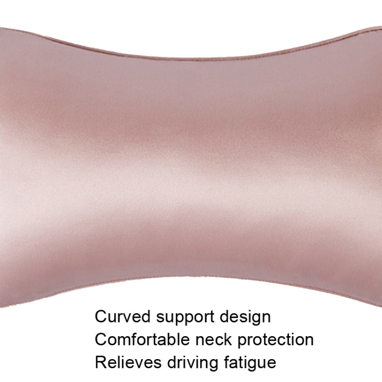 TZ19 Silk Car Head Pillow Car Memory Foam Comfort Lumbar Support(Champagne) - Seat Accessories by PMC TechLife | Online Shopping South Africa | PMC TechLife | Buy Now Pay Later Mobicred