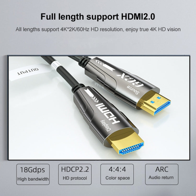 HDMI 2.0 Male To HDMI 2.0 Male 4K HD Active Optical Cable, Cable Length: 50m - Audio Optical Cables by PMC Jewellery | Online Shopping South Africa | PMC Jewellery | Buy Now Pay Later Mobicred