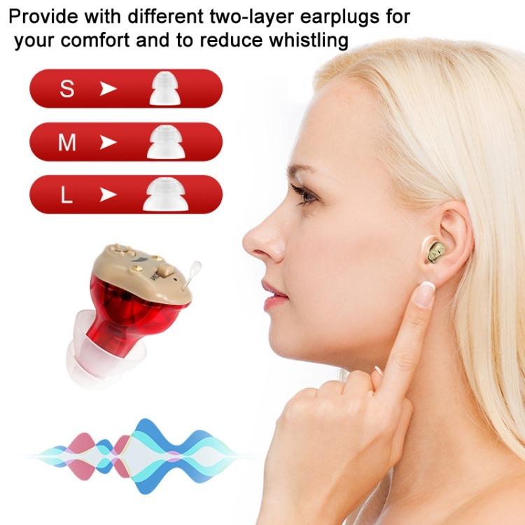 GM-915 Type-C Port CIC Hearing Aids Rechargeable Invisible Sound Amplifier(Red Blue) - free shipping - PMC TechLife - Order now!
