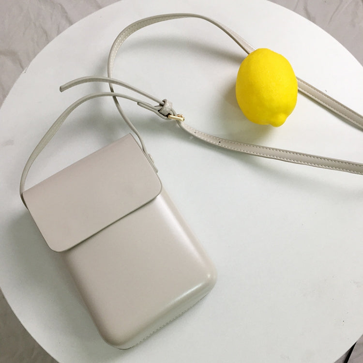 Fashion Versatile Vertical Models Single Shoulder Crossbody Mobile Phone Bag, Color: Creamy White - Single-shoulder Bags by PMC TechLife | Online Shopping South Africa | PMC TechLife | Buy Now Pay Later Mobicred