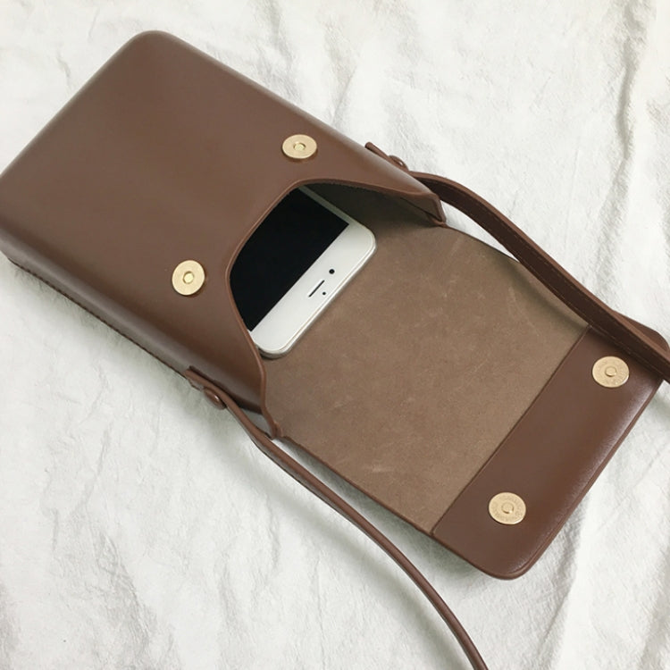 Fashion Versatile Vertical Models Single Shoulder Crossbody Mobile Phone Bag, Color: Creamy White - Single-shoulder Bags by PMC TechLife | Online Shopping South Africa | PMC TechLife | Buy Now Pay Later Mobicred