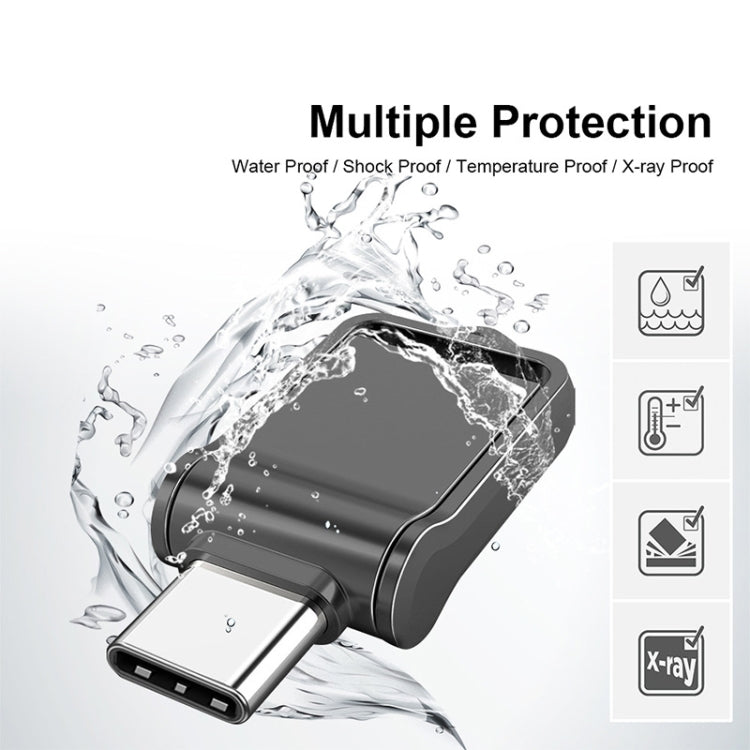 32GB USB 2.0 + Type-C/USB-C High Speed Mini Computer and Phone Dual-purpose Rotary U Disk(Silver) - USB Flash Drives by PMC TechLife | Online Shopping South Africa | PMC TechLife | Buy Now Pay Later Mobicred