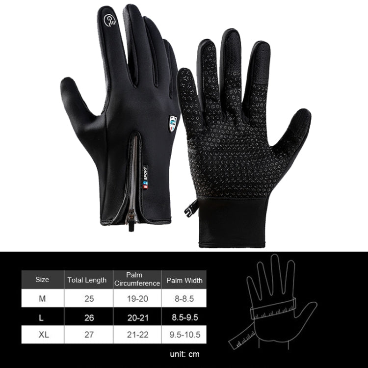 A045 Cycling Gloves Touch Screen Windproof Waterproof Sport Keep Warm Gloves, Size: L(Black) - Cycling Gloves by PMC TechLife | Online Shopping South Africa | PMC TechLife