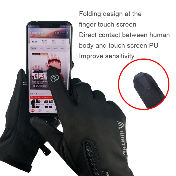 HUNTRANGE A022 Outdoor Waterproof Touch Screen Riding Keep Warm Gloves, Size: M(Gray) - Cycling Gloves by HUNTRANGE | Online Shopping South Africa | PMC TechLife | Buy Now Pay Later Mobicred