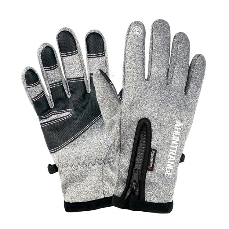 HUNTRANGE A022 Outdoor Waterproof Touch Screen Riding Keep Warm Gloves, Size: L(Gray) - Cycling Gloves by HUNTRANGE | Online Shopping South Africa | PMC TechLife | Buy Now Pay Later Mobicred