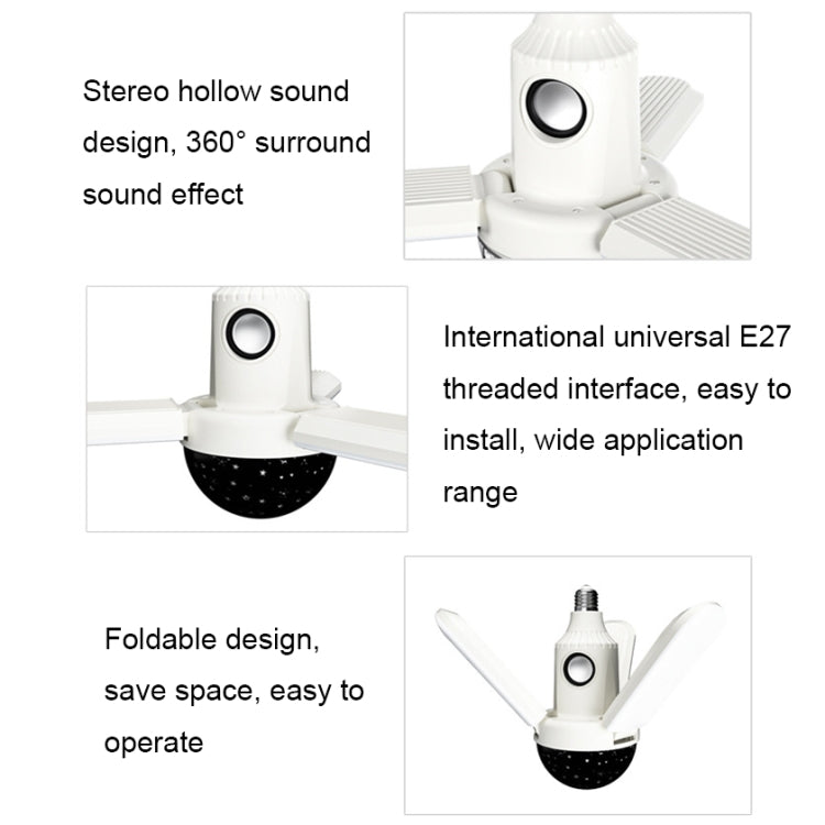 ZSCPH-001 40W Multifunctional Bluetooth RGB Colorful Three-Leaf Music Atmosphere Light, Size: S (Star) - Smart Light Bulbs by PMC TechLife | Online Shopping South Africa | PMC TechLife | Buy Now Pay Later Mobicred