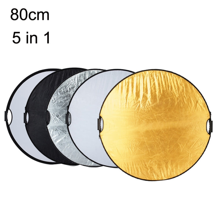 Selens  5 In 1 (Gold / Silver  / White / Black / Soft Light) Folding Reflector Board, Size: 80cm Round -  by Selens | Online Shopping South Africa | PMC TechLife | Buy Now Pay Later Mobicred