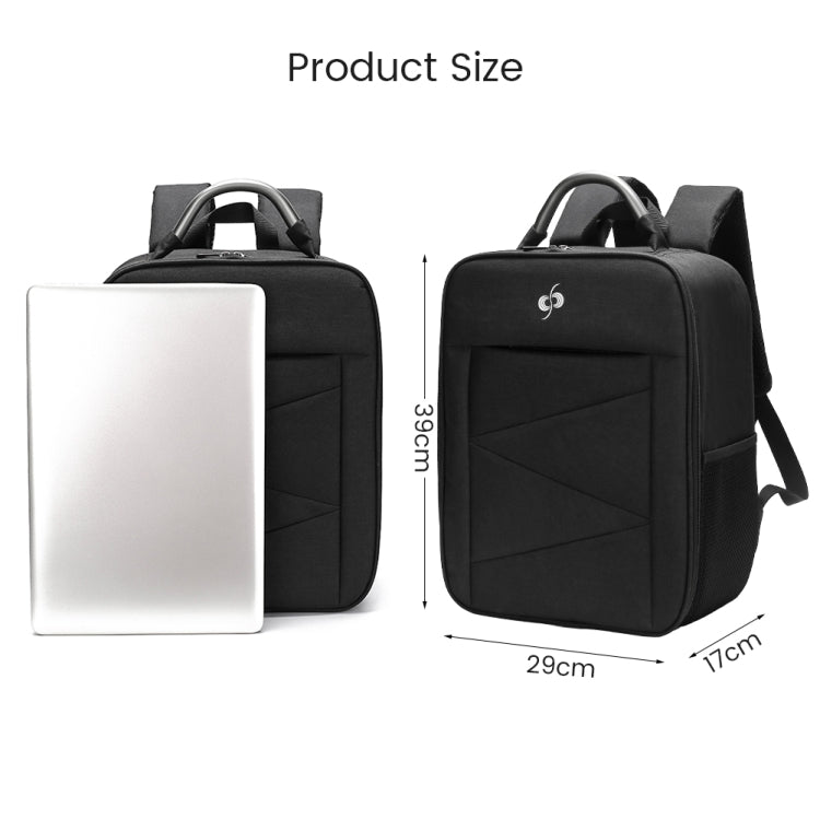 For DJI FPV Drone Shoulder Bag Waterproof Wear-resistant Oxford Fabric Storage Bag(Black) - Case & Bags by PMC TechLife | Online Shopping South Africa | PMC TechLife