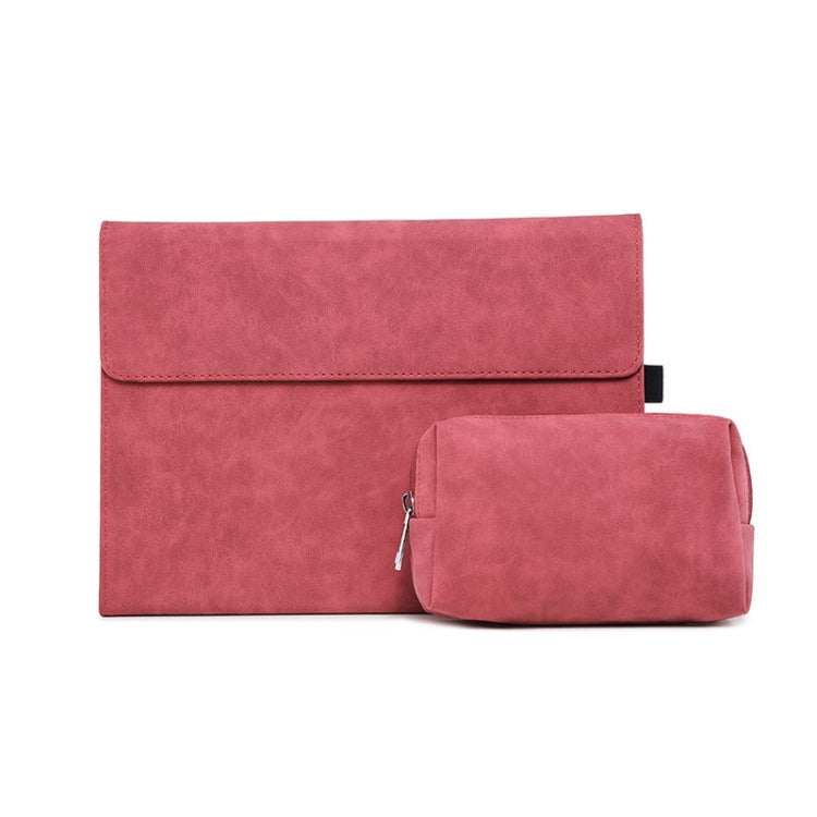 For Microsoft Surface Pro 9 Tablet Protective Case Holder(South African Sheepskin Red Case + Power Supply Bag) - Others by PMC Jewellery | Online Shopping South Africa | PMC Jewellery | Buy Now Pay Later Mobicred
