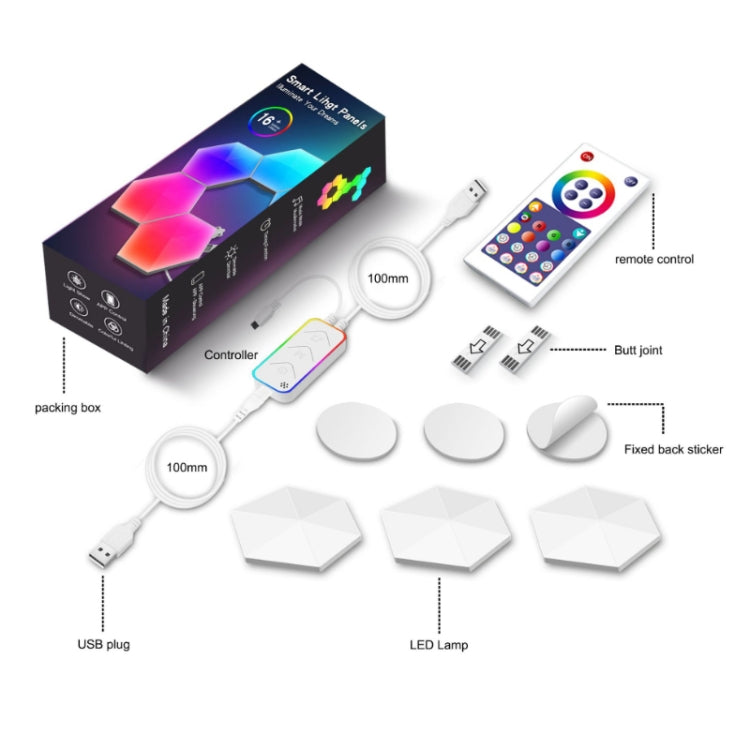 Gaming Ambient Light Smart Chiclet Backdrop Quantum Wall Light, Versions: Bluetooth(3 PCS/Set) - free shipping - PMC TechLife - Order now!