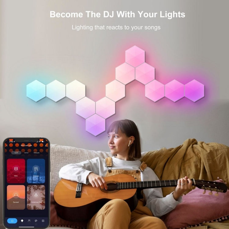 Gaming Ambient Light Smart Chiclet Backdrop Quantum Wall Light, Versions: Bluetooth(3 PCS/Set) - free shipping - PMC TechLife - Order now!