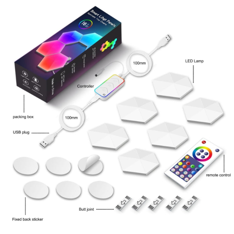 Gaming Ambient Light Smart Chiclet Backdrop Quantum Wall Light, Versions: WIFI(6 PCS/Set) - Novelty Lighting by PMC TechLife | Online Shopping South Africa | PMC TechLife | Buy Now Pay Later Mobicred