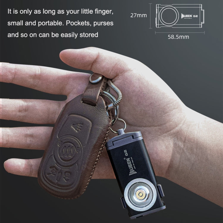 WUBEN G2 Strong Light LED Flashlight USB Outdoor Campers And Household Super Bright Key Chain Light(Black) - free shipping - PMC Jewellery - Order now!