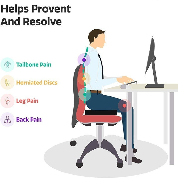 Office Gel Cushion Beauty Buttocks Anti-hemorrhoid Cushion(Mesh Fabric Purple) - Cushions & Pillows by PMC TechLife | Online Shopping South Africa | PMC TechLife | Buy Now Pay Later Mobicred