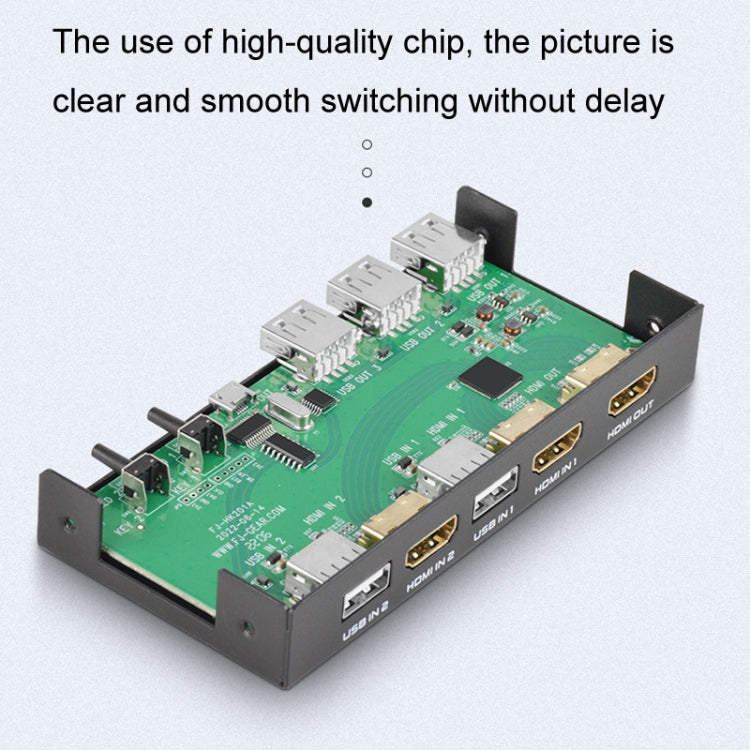 FJGEAR FJ-HK201A 60Hz HD Audio And Video HDMI To KVM Switcher - free shipping - PMC Jewellery - Order now!