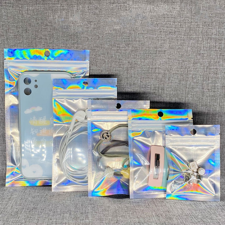 100PCS Laser Self-sealing Packaging Bag Data Line Aluminum Foil Plastic Bag , Size: 13x25cm -  by PMC TechLife | Online Shopping South Africa | PMC TechLife