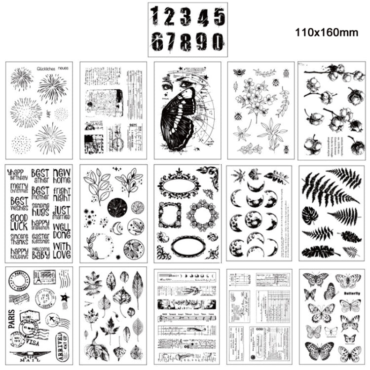 5 PCS Vintage Botanical Arrangement Handbook Clear Silicone Stamp(Vintage Borders) - Handbook Decorative Stickers by PMC TechLife | Online Shopping South Africa | PMC TechLife