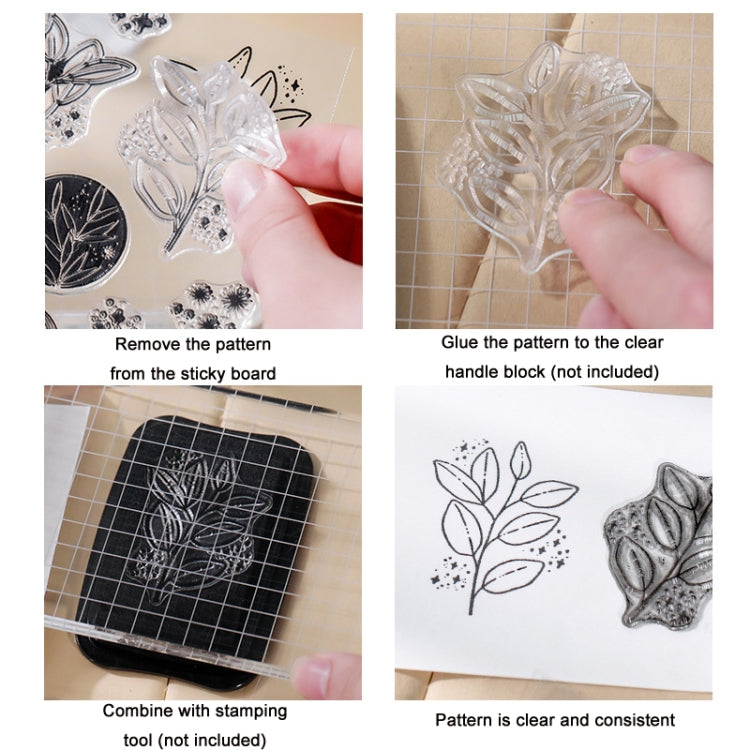 5 PCS Vintage Botanical Arrangement Handbook Clear Silicone Stamp(Vintage Borders) - Handbook Decorative Stickers by PMC TechLife | Online Shopping South Africa | PMC TechLife