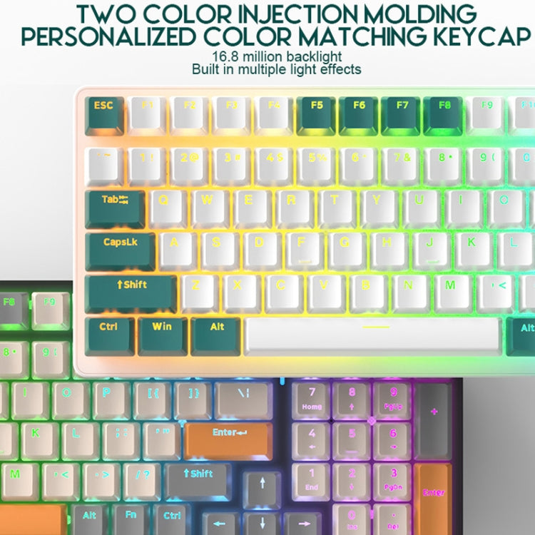 ZIYOU LANG  K3 100 Keys Game Glowing Wired Mechanical Keyboard, Cable Length: 1.5m, Style:  Water Green Version Red Axis - free shipping - PMC Jewellery - Order now!