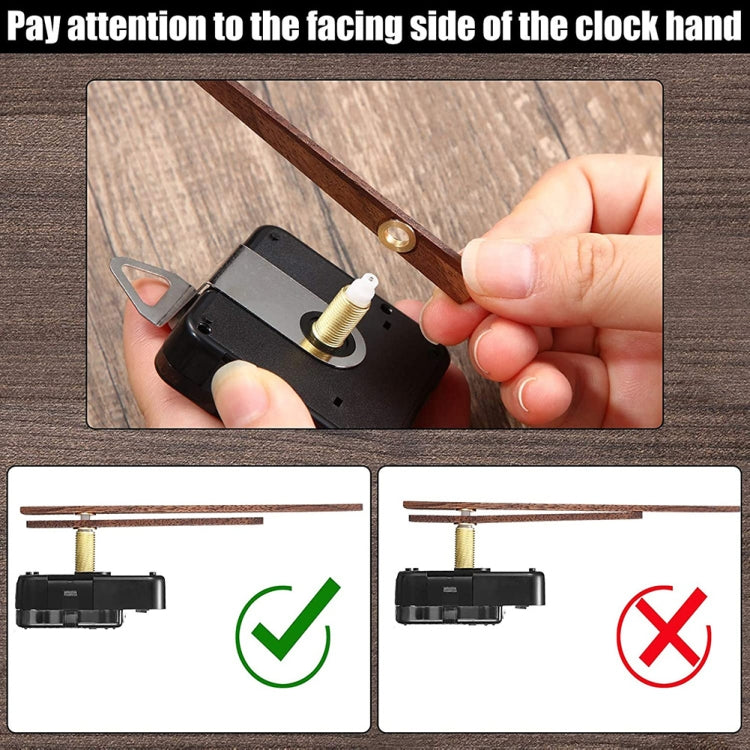 Quartz Clock Dial Repair Kit DIY Wall Clock Parts,Spec: Movement+S04 Wooden Needle - DIY Clocks by PMC TechLife | Online Shopping South Africa | PMC TechLife