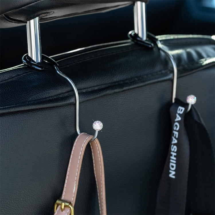 Multifunctional Car Seat Hooks With Diamond Inlay(White) - Auto Fastener & Clips by PMC TechLife | Online Shopping South Africa | PMC TechLife | Buy Now Pay Later Mobicred