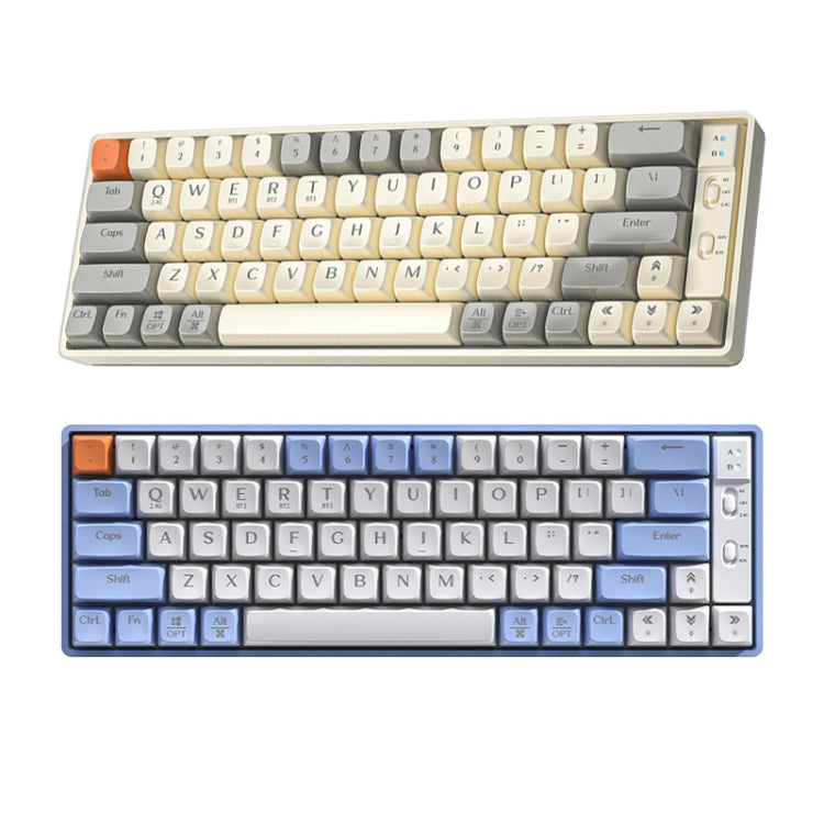 LANGTU GK65 65 Keys Wireless / Bluetooth / Wired Three Model Game Mechanical Keyboard, Cable Length: 1.5m(Milk White) - free shipping - PMC Jewellery - Order now!