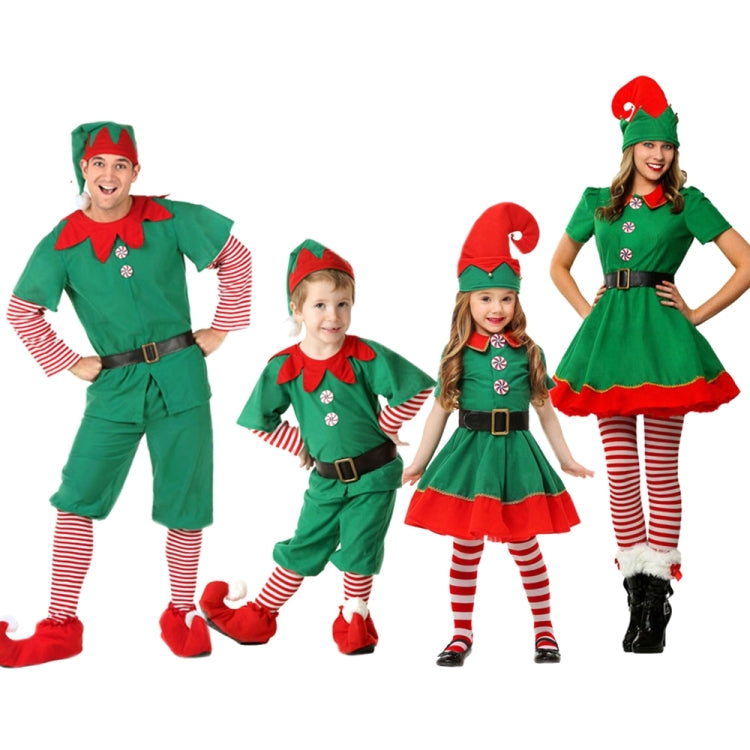 Christmas Green Elf Cosplay Costume Chris Santa Claus Costume Set, Size: 80cm(Female) - Wearable Decoration by PMC TechLife | Online Shopping South Africa | PMC TechLife