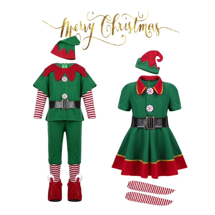 Christmas Green Elf Cosplay Costume Chris Santa Claus Costume Set, Size: 160cm(Male) - Wearable Decoration by PMC TechLife | Online Shopping South Africa | PMC TechLife