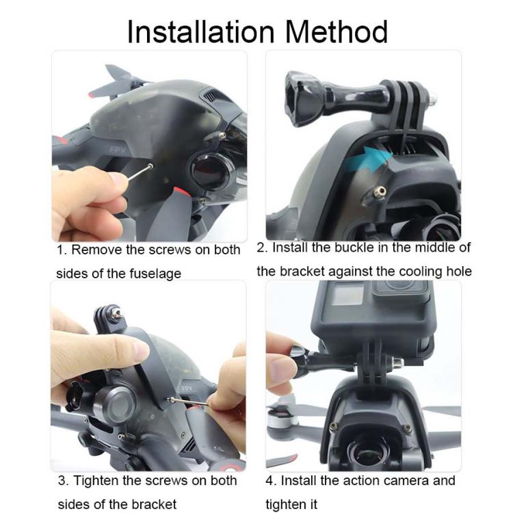 For DJI FPV Top Expansion Adapter Bracket Sports Camera Bracket - Mount & Holder by CQT | Online Shopping South Africa | PMC TechLife | Buy Now Pay Later Mobicred