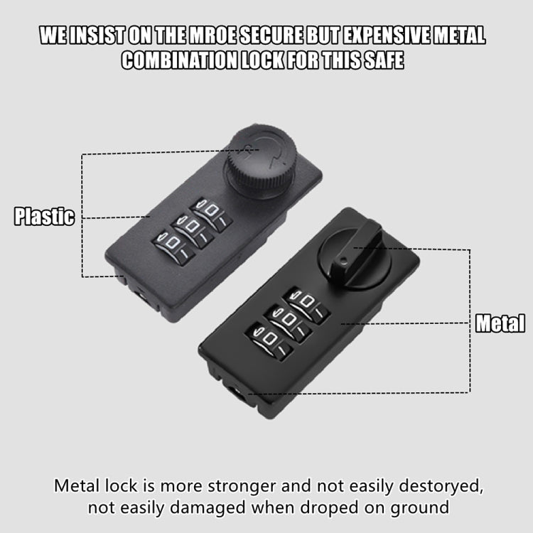 Fingerprint / Password Metal Anti-theft Car Safety Box Valuables Storage Safety Box, Model: OS300FC (Black) - Safety Box by PMC TechLife | Online Shopping South Africa | PMC TechLife