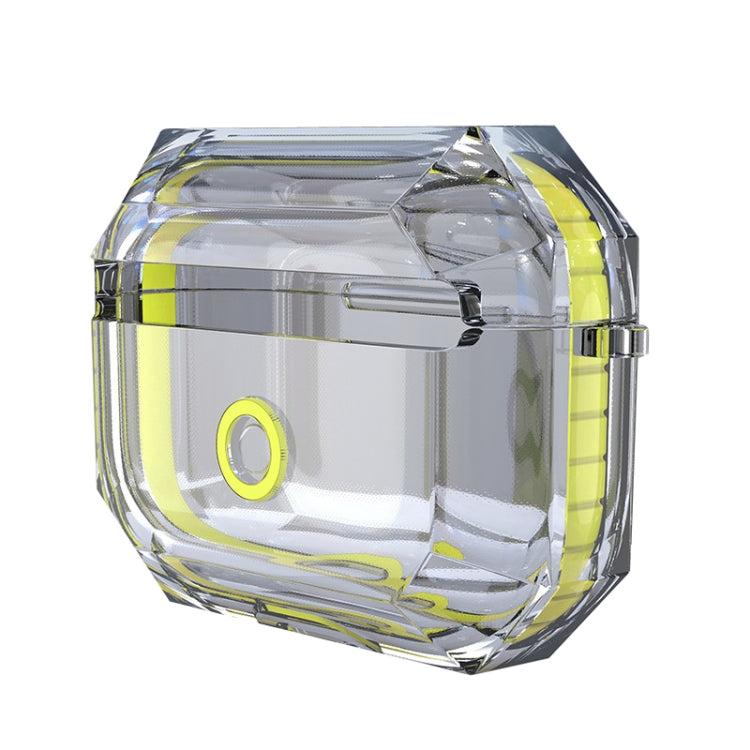 For AirPodS Pro RJT-AP-03 Bluetooth Earphone Transparent Soft Case TPU Protection Cover(Fluorescent Yellow) - For AirPods Pro by PMC Jewellery | Online Shopping South Africa | PMC Jewellery | Buy Now Pay Later Mobicred