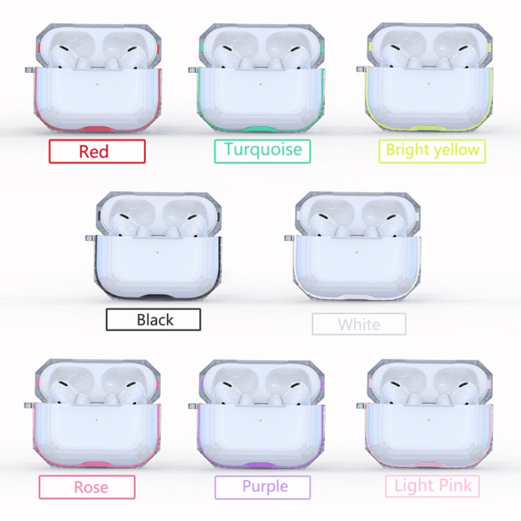 For AirPodS Pro RJT-AP-03 Bluetooth Earphone Transparent Soft Case TPU Protection Cover(Violet) - For AirPods Pro by PMC Jewellery | Online Shopping South Africa | PMC Jewellery | Buy Now Pay Later Mobicred