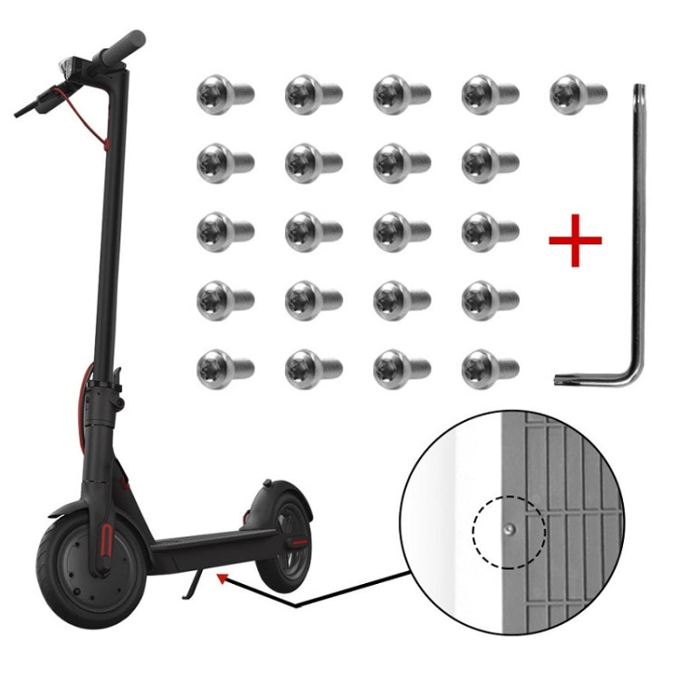 21pcs/set For Xiaomi Mijia M365 Pro Battery Compartment Screws(White) - Accessories & Parts by PMc TechLife | Online Shopping South Africa | PMc TechLife | Buy Now Pay Later Mobicred