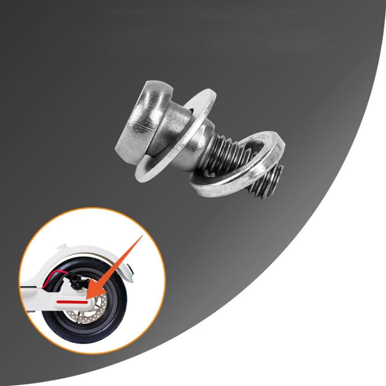 For Xiaomi Mijia M365/PRO 5pcs Scooter Rear Wheel Fixing Screws(White) - Accessories & Parts by PMc TechLife | Online Shopping South Africa | PMc TechLife | Buy Now Pay Later Mobicred