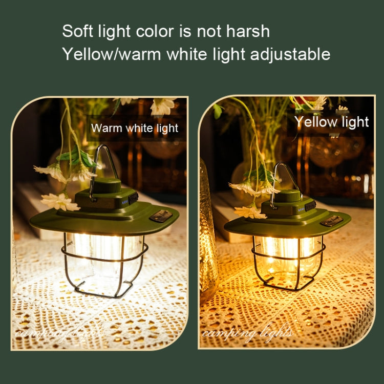 LY02 LED Retro Lantern Hand Tent Lamp USB Charging Camping Light(White) - free shipping - PMc TechLife - Order now!