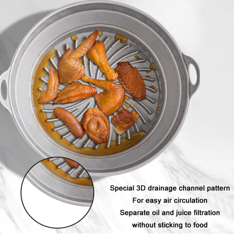 Air Fryer Grill Mat High Temperature Resistant Silicone Baking Tray, Specification: Round Black - Baking mat & Bakewares by PMC TechLife | Online Shopping South Africa | PMC TechLife