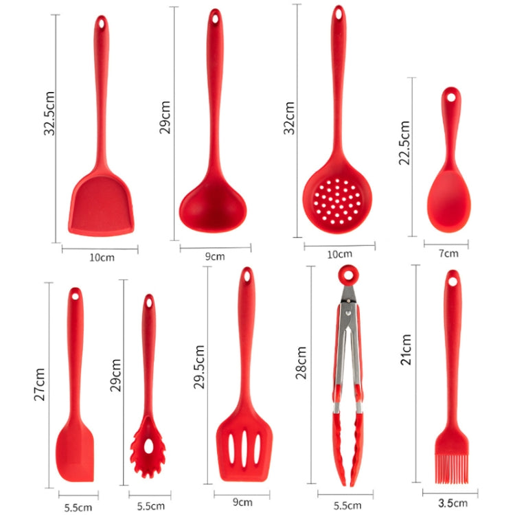 2pcs Non-stick High Temperature Resistant Silicone Cookware, Style: Rice Spoon(Red) - Cooking Tools by PMC TechLife | Online Shopping South Africa | PMC TechLife | Buy Now Pay Later Mobicred